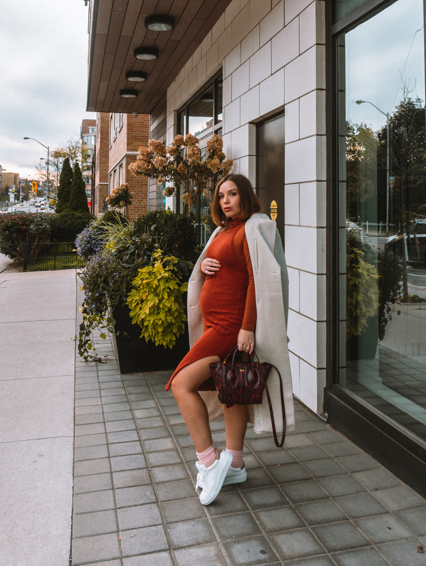 Alexandra K Sneaker Review + My Go-To Maternity Look